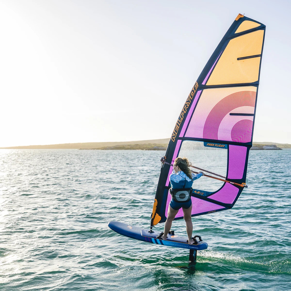 speedster sails neilpryde 2024 blue adn orange color